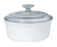 DISH CASSEROLE FRENCH WHITE 1-1/2 QT ROUND W/LID - Dishes